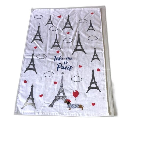TAKE ME TO PARIS Kitchen Towel Dachshund Red Balloon in Paris 25 x 16 inches - Picture 4 of 10